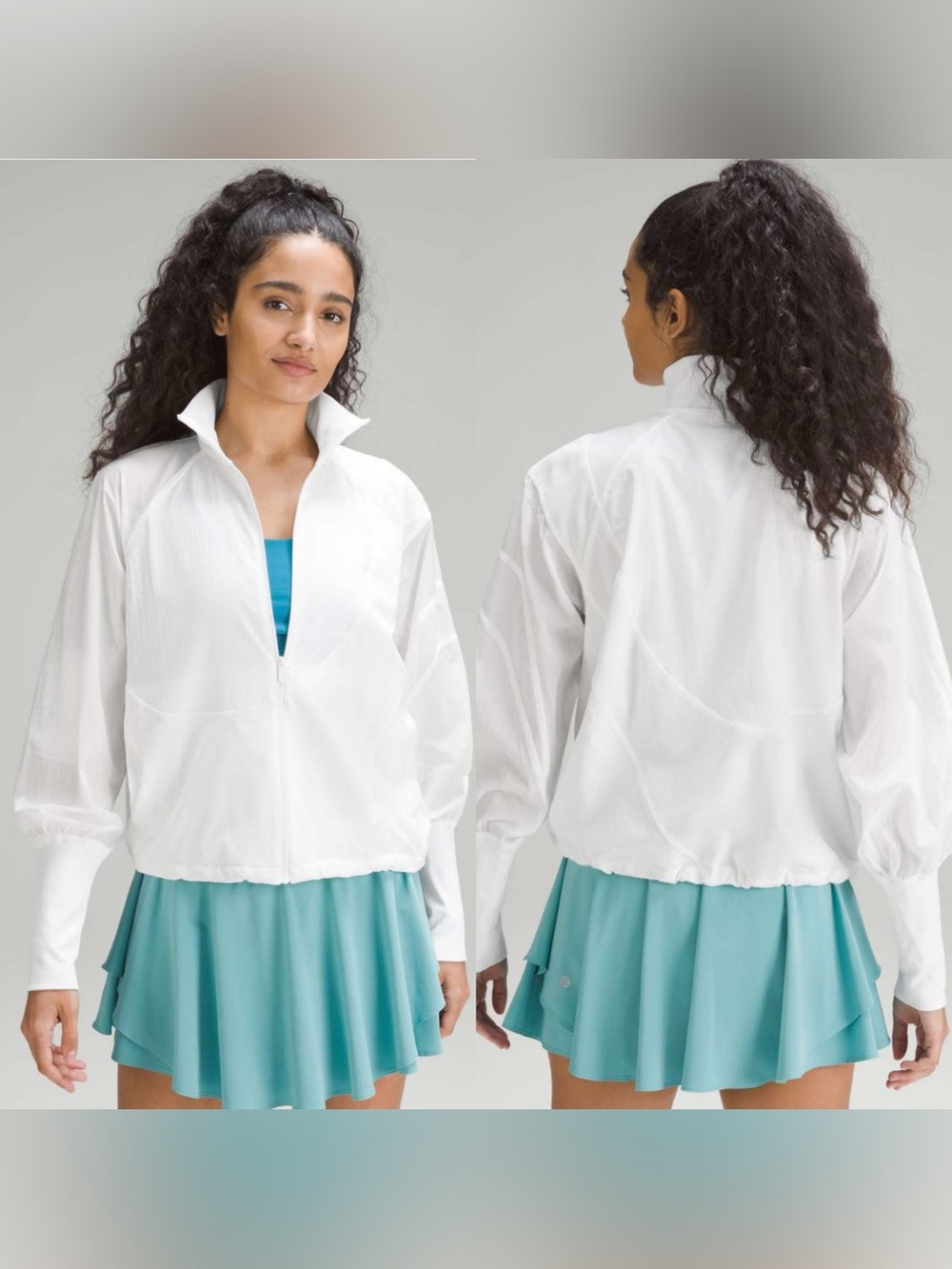 Lululemon Women’s White Lightweight Tennis Full-Zip Track Jacket - Size 4